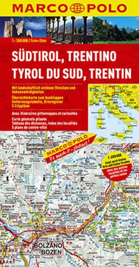 neuveden: Itálie - Südtirol, Trentino /mapa