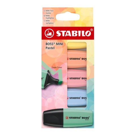 neuveden: Zvýrazňovač STABILO BOSS MINI Pastel - sada 5 ks
