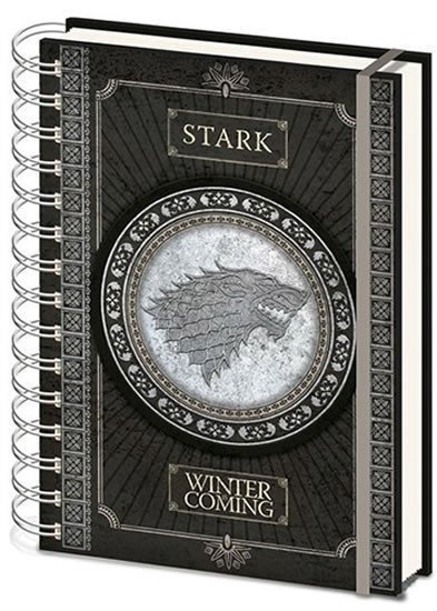 neuveden: Zápisník Game of Thrones - Stark A5