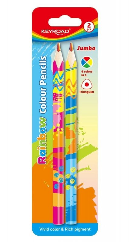 neuveden: Keyroad Pastelky Magic Jumbo trojhranné, blistr 2 ks