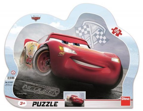 neuveden: Puzzle Cars 3 Blesk McQeen 25 dílků na podložce