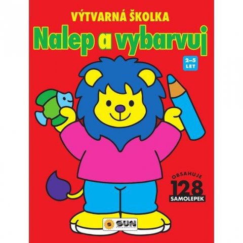 neuveden: Výtvarná školka červená - nalep a vybarvuj