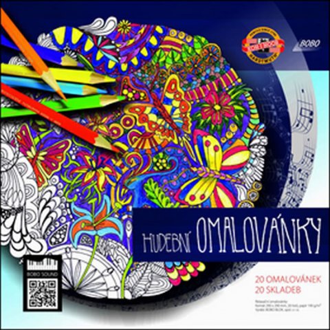 neuveden: Hudební omalovánky 290 x 290 mm, 20 listů