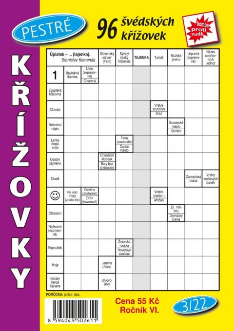 neuveden: Pestré křížovky 3/2022