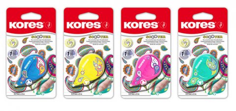 neuveden: Kores SCOOTER barevný Paisley 4,2 mm x 8 m , mix 4 barevných ornamentů neuveden: Kores SCOOTER barevný Paisley 4,2 mm x 8 m , mix 4 barevných ornamentů