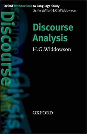 Widdowson Henry G.: Oxford Introductions to Language Study Discourse Analysis