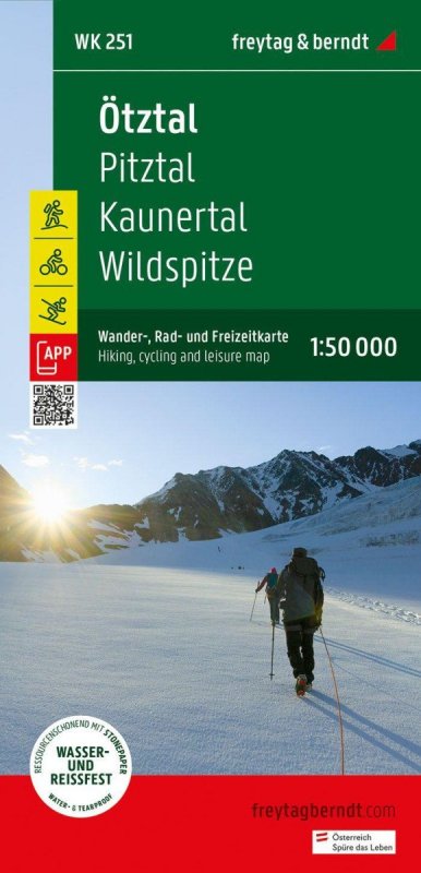 neuveden: Ötztal 1:50 000 / turistická, cyklistická a rekreační mapa