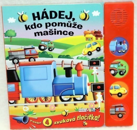 neuveden: Hádej, kdo pomůže mašince - 4 zvuková tlačítka!