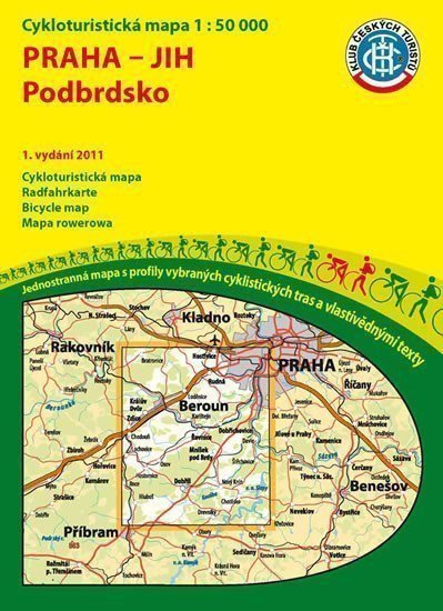 neuveden: Praha jih-Podbrdsko 1:50T/KČT Cykloturistická mapa