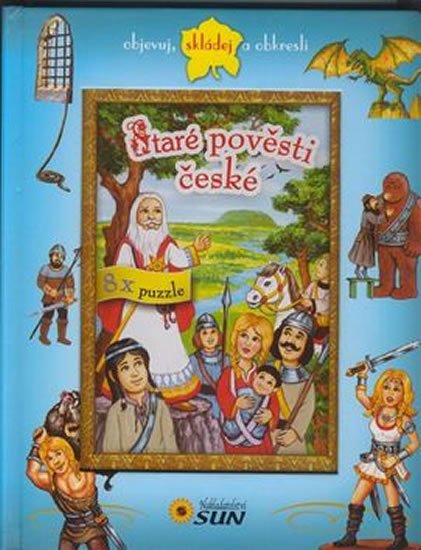 neuveden: Staré pověsti české - 8x puzzle, objevuj, skládej a obkresli neuveden: Staré pověsti české - 8x puzzle, objevuj, skládej a obkresli