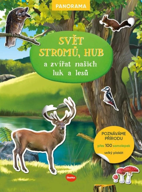 neuveden: SVĚT STROMŮ, hub a zvířat našich luk a lesů – Knížka s plakátem a samolepka