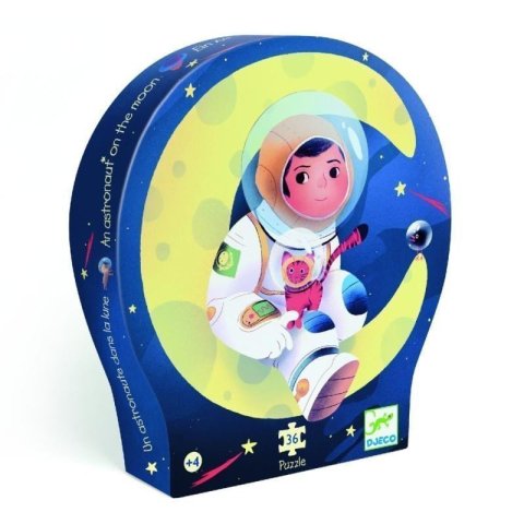 neuveden: DJECO Puzzle v krabici - Astronaut na měsíci (36 dílků)