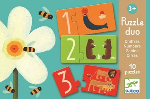 neuveden: Djeco Duo puzzle čísla
