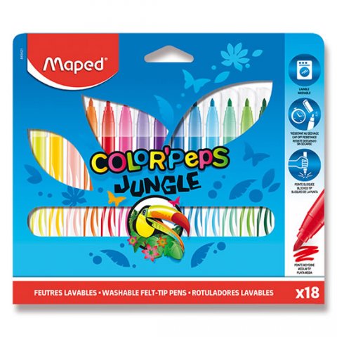 neuveden: Maped - Fixy Color´Peps Jungle 18 barev neuveden: Maped - Fixy Color´Peps Jungle 18 barev