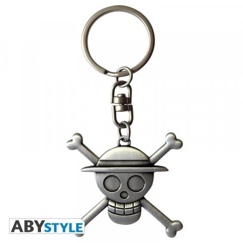 neuveden: One Piece Klíčenka kovová - Skull Luffy