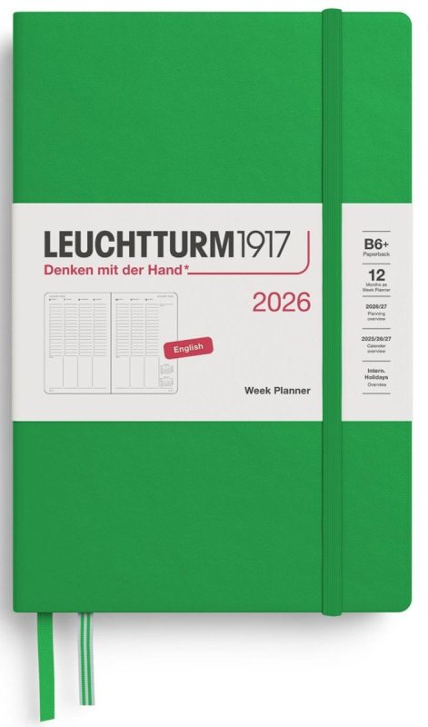 neuveden: Week Planner 2026 Paperback (B6+) Spring Leaf