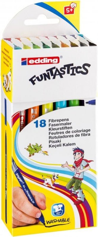 neuveden: Edding Dětský popisovač Funtastics na textil 17, sada 5 barev