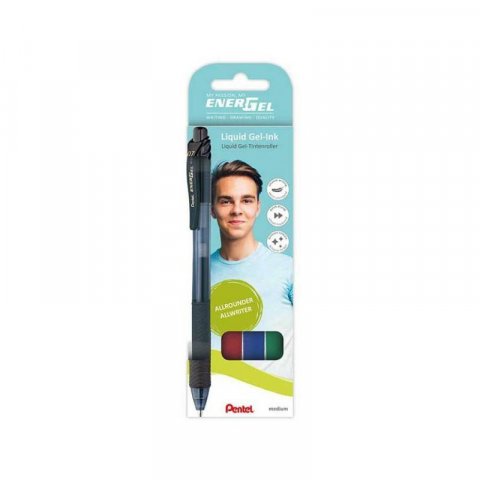 neuveden: Pero gelové Pentel EnerGel BL107 - základní barvy 0,7mm / 4 ks