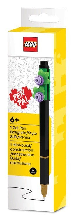 -: LEGO® Botanicals Gelové pero, černé - fialová květina