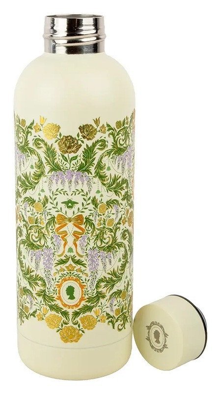 -: Bridgerton Nerezová láhev - Green Damask Flourish 500 ml
