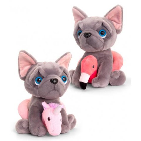 neuveden: Plyšová frenchie s kruhem 20 cm - mix motivů