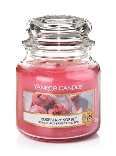 neuveden: YANKEE CANDLE Roseberry Sorbet svíčka 104g
