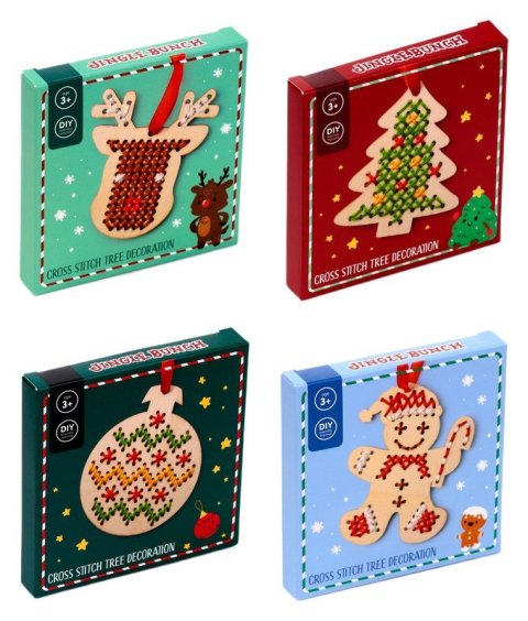 : Dekorace - DIY vánoční ozdoba vyšívání Festive Friends