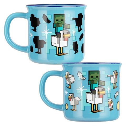 : Minecraft Hrnek měnící Chicken Jockey 350 ml