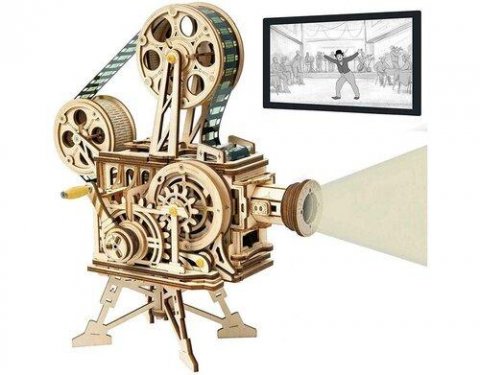 neuveden: NiXiM Dřevěné 3D puzzle - Promítačka mechanická