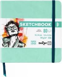 : Skicovací blok Mintgreen 14x14 140g 80 listů