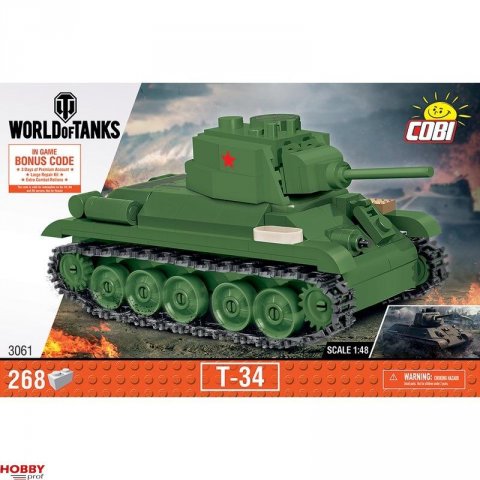 neuveden: Stavebnice COBI WOT T-34, 1:48, 268 k
