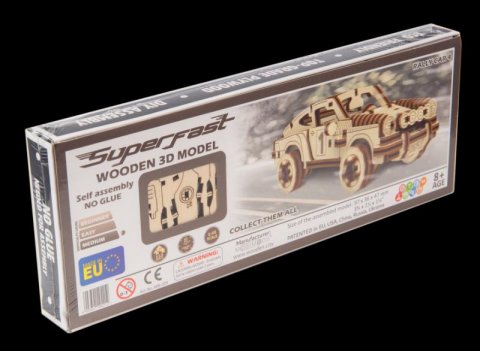 neuveden: Wooden City Puzzle 3D Rally Car 4, dřevěné