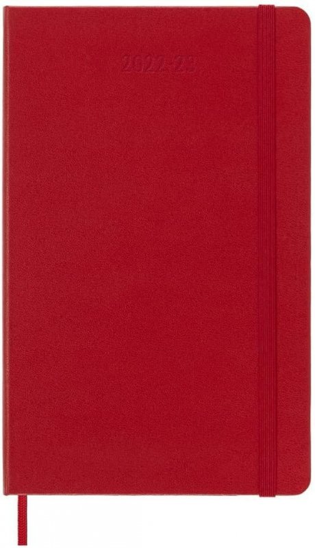 neuveden: Moleskine Plánovací zápisník 2022-2023 červený L, tvrdý