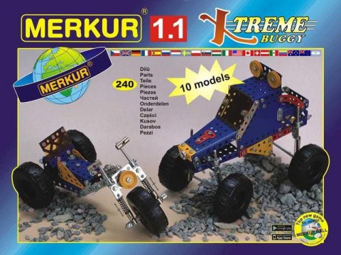 neuveden: Merkur 1.1 Stavebnice vozidel, 256 dílků, 10 modelů