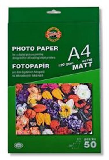 neuveden: Koh-i-noor fotopapír A4 matný 120g 50 ks neuveden: Koh-i-noor fotopapír A4 matný 120g 50 ks
