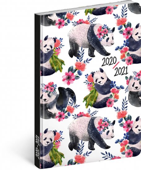 neuveden: Diář Petito 2020/2021 18 měsíční - Pandy, 11 × 17 cm