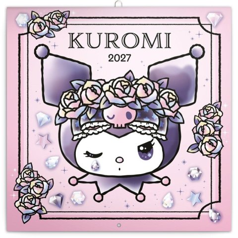 : Kalendář 2027 poznámkový: Kuromi , 30 x 30 cm