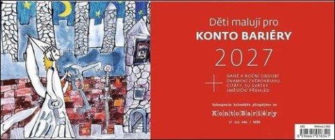 : Kalendář stolní 2027 - Děti malují pro Konto Bariéry