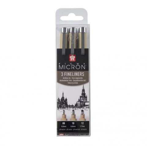 neuveden: Sakura Sada Pigma Micron Black 3 ks