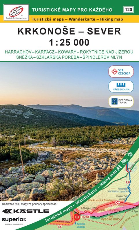 : Krkonoše - sever 1:25 000 / 120 Turistické mapy pro každého