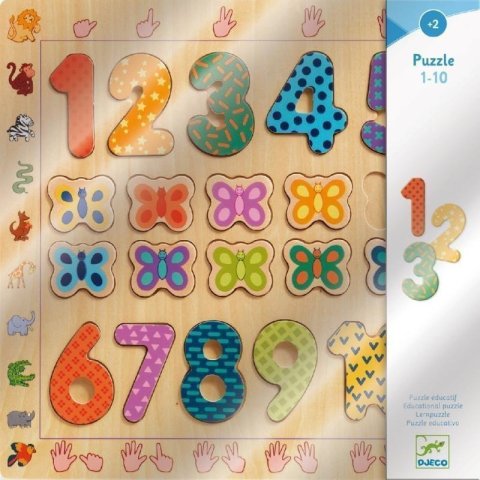 neuveden: DjECO Vkládací puzzle Počítaní s motýlky