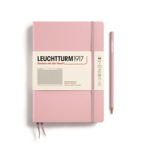 neuveden: Leuchtturm1917 Zápisník Powder Medium A5 čtverečkovaný neuveden: Leuchtturm1917 Zápisník Powder Medium A5 čtverečkovaný