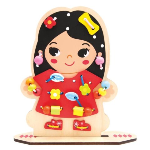 neuveden: První vyšívání - holčička s korálky