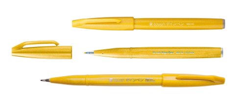 neuveden: Popisovač Pentel Touch Brush - žlutý neuveden: Popisovač Pentel Touch Brush - žlutý