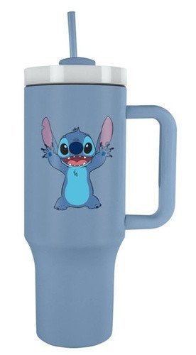 -: Lilo & Stitch Cestovní hrnek s brčkem modrý