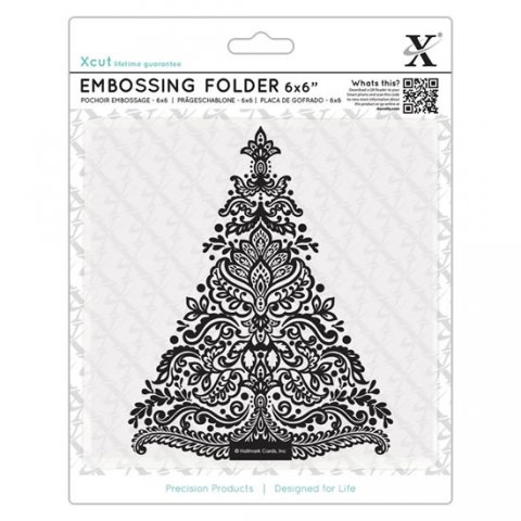 neuveden: DOCRAFTS Xcut embosovací kapsa - vánoční stromek 15 x 15 cm