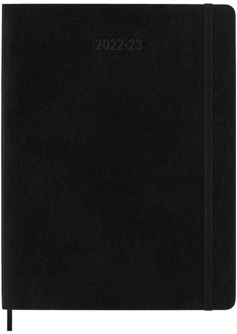neuveden: Moleskine Plánovací zápisník 2022-2023 černý XL, měkký