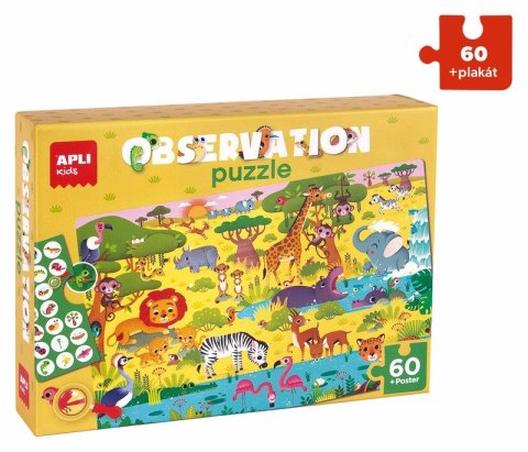: Edukační puzzle Savana 60 dílků