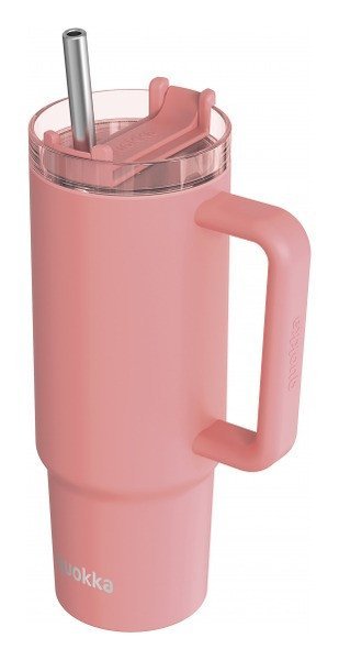 : Nerezový termohrnek s brčkem Vibe Coral 880ml