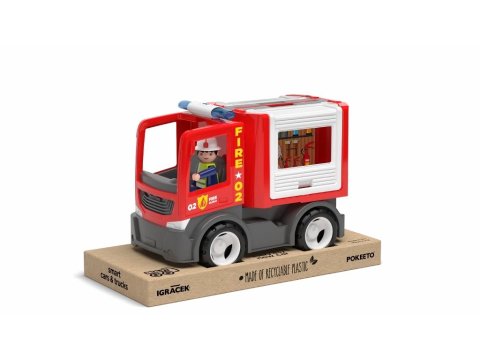 neuveden: ECO MultiGO Fire - Multikorbička s hasičem - auto s Igráčkem